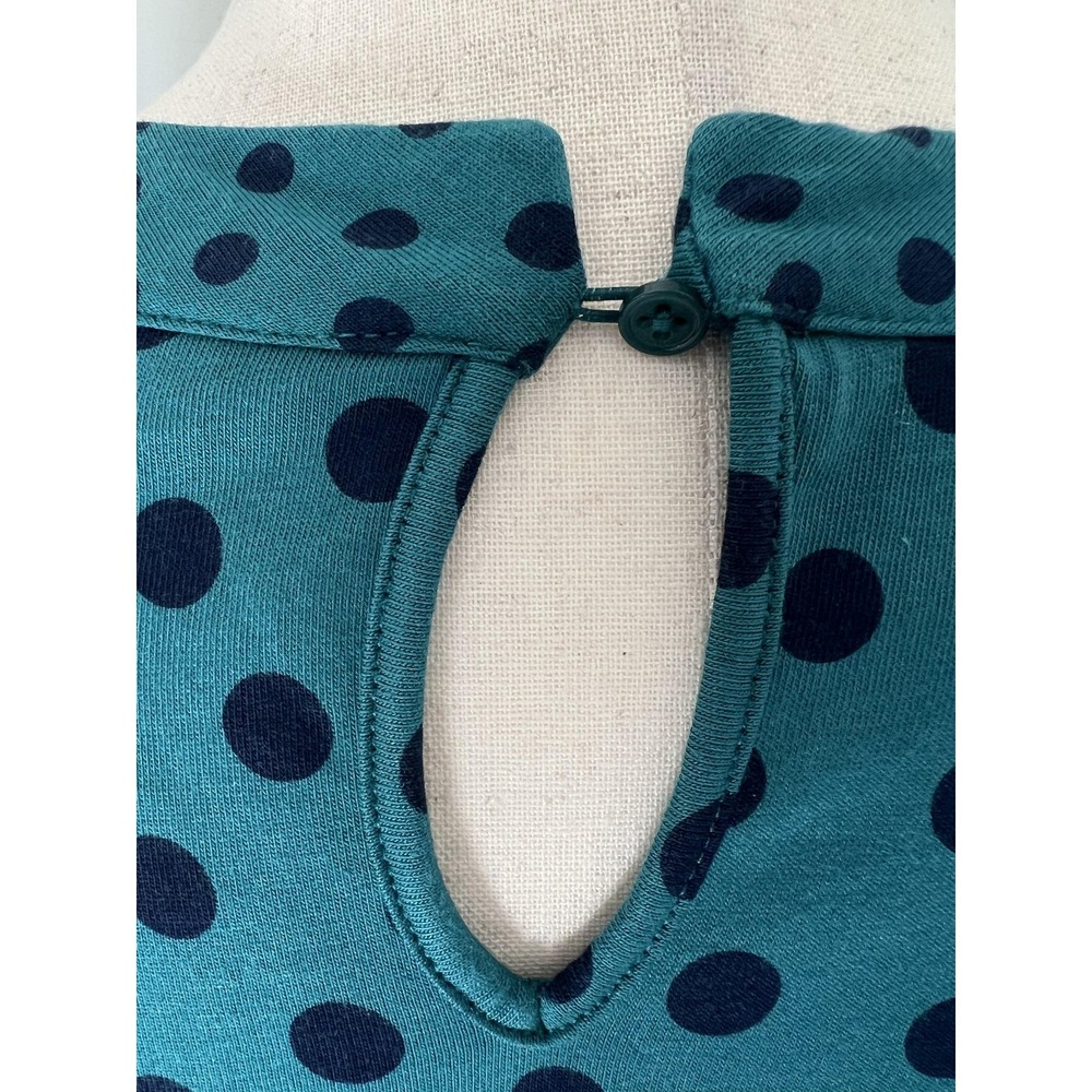 Boden Polka Dot Top Womens 8‎ Blue Jersey Bell Sleeve Blouse Casual Boho - Picture 5 of 8